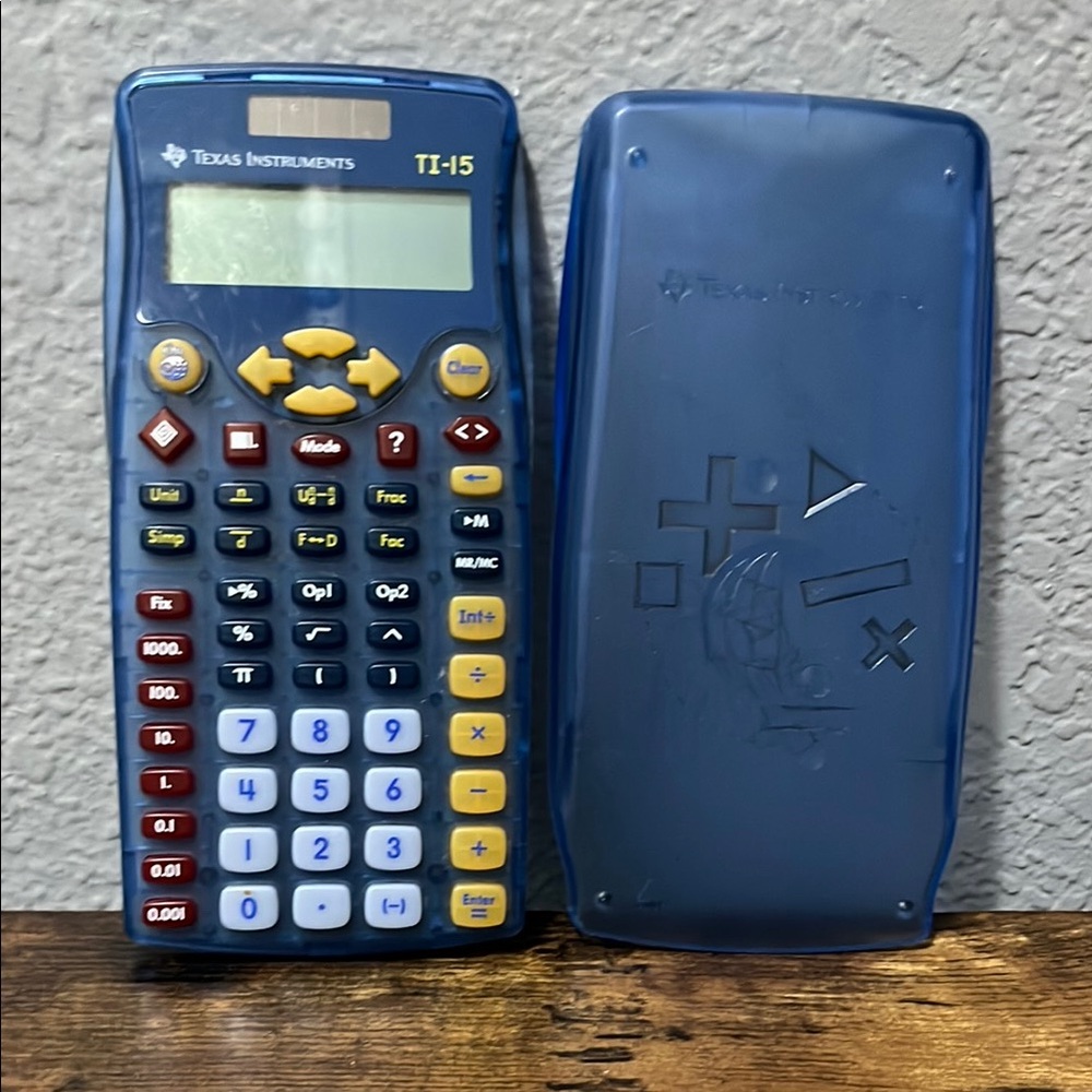 Texas Instruments TI-15 Calculator Blue